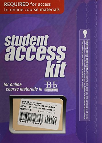 Blackboard -- Access Card -- for Campbell Biology: Concepts and Connections (9780321718853) by Reece, Jane B.; Taylor, Martha R.; Simon, Eric J.; Dickey, Jean L.