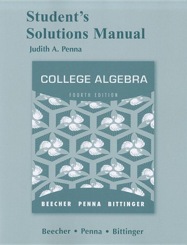 Beispielbild fr Student Solutions Manual for College Algebra zum Verkauf von BooksRun