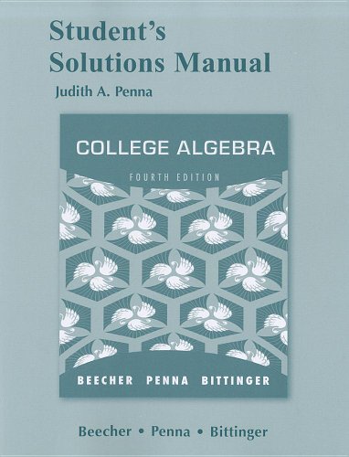 Imagen de archivo de Student Solutions Manual for College Algebra a la venta por Better World Books