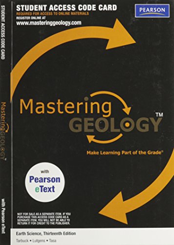 Beispielbild fr Mastering Geology with Pearson eText -- Valuepack Access Card -- Earth Science (ME component) zum Verkauf von HPB-Red