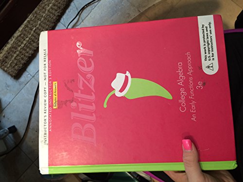 9780321729644: College Algebra: An Early Functions Approach