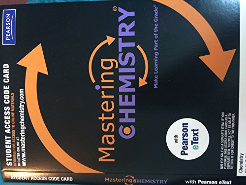 MasteringChemistry with Pearson eText -- Valuepack Access Card -- for Chemistry (9780321729774) by McMurrry