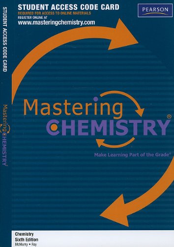 Imagen de archivo de MasteringChemistry -- for Chemistry (MasteringChemistry (Access Codes)) a la venta por redgorillabooks