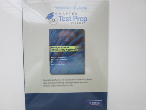 Stock image for Video Lectures on DVD with Chapter Test Prep Videos for Prealgebra and Introductory Algebra for sale by Dream Books Co.