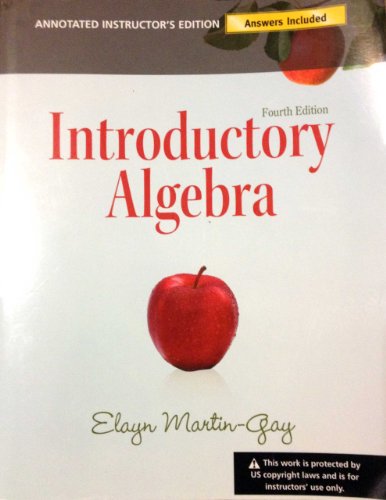 9780321731920: Annotated Instructor's Edition for Introductory Algebra