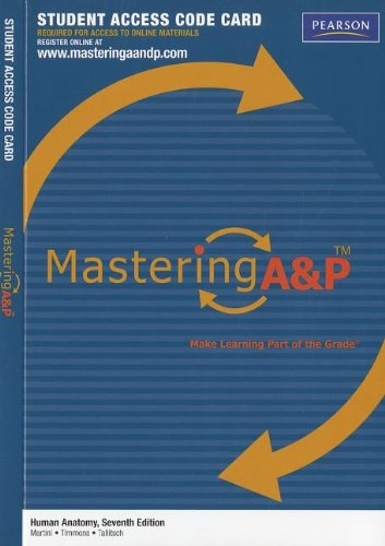 MasteringA&P -- Standalone Access Card -- for Human Anatomy (9780321731982) by Martini, Frederic H.; Timmons, Michael J.; Tallitsch, Robert B.