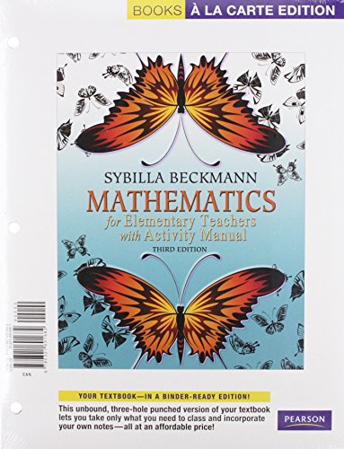 9780321732064: Mathematics for Elementary Teachers, Books a la Carte Edition with Activity Manual
