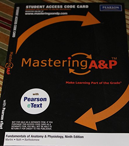 9780321741721: Mastering A&P with Pearson eText -- Valuepack Access Card -- for Fundamentals of Anatomy & Physiology (ME Component)