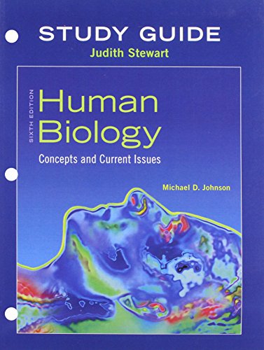 Imagen de archivo de Study Guide for Human Biology: Concepts and Current Issues a la venta por Goodwill