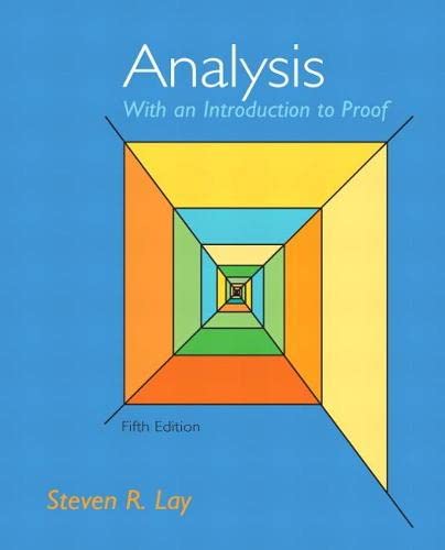 Beispielbild fr Analysis With An Introduction to Proof, 5th Edition zum Verkauf von BooksRun