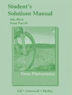Student Solutions Manual for Finite Mathematics (9780321748676) by Lial, Margaret L.; Greenwell, Raymond N.; Ritchey, Nathan P.