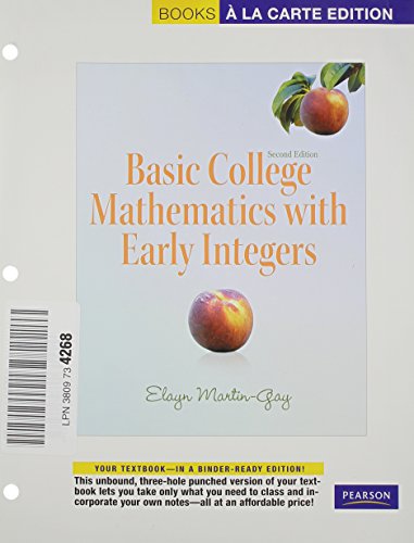 Stock image for Basic College Mathematics With Early Integers for sale by HPB-Red