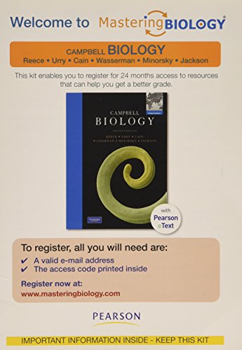 Stock image for Mastering Biology w/Pearson eText SAK for Campbell Biology for sale by WorldofBooks
