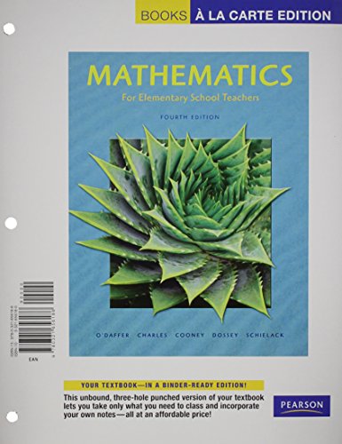 9780321751980: Mathematics for Elementary School Teachers: Books a La Carte Edition