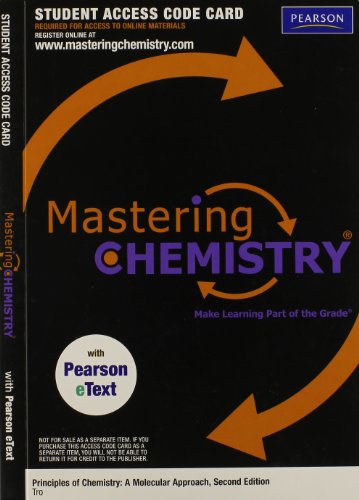 MasteringChemistry with Pearson eText Valuepack Access Card -- for Principles of Chemistry: A Molecular Approach (ME component) (9780321752154) by [???]