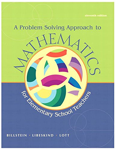 Imagen de archivo de A Problem Solving Approach to Mathematics for Elementary School Teachers a la venta por Gulf Coast Books