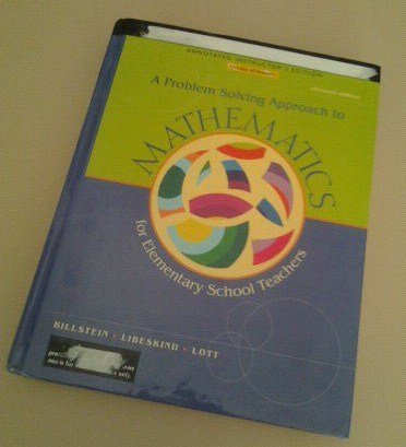 Imagen de archivo de A Problem Solving Approach to Mathematics for Elementary School Teachers (Instructor's Edition) a la venta por BookHolders
