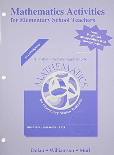 Stock image for Mathematics Activities for Elementary School Teachers, Problem Solving Approach to Mathematics for sale by BooksRun