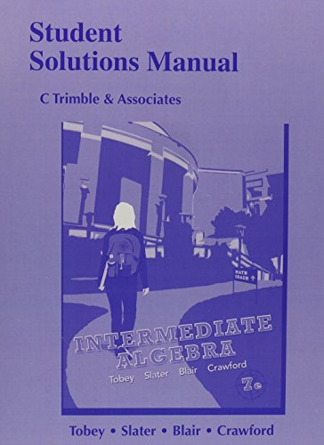 Beispielbild fr Student Solutions Manual for Intermediate Algebra zum Verkauf von SecondSale