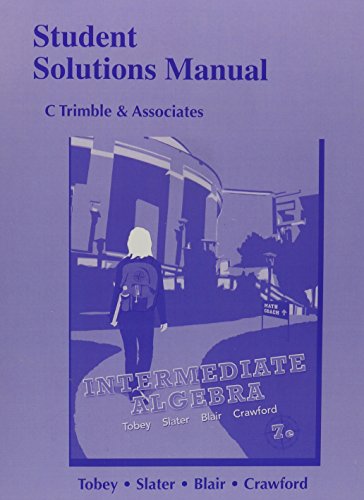 Stock image for Student Solutions Manual for Intermediate Algebra for sale by Better World Books