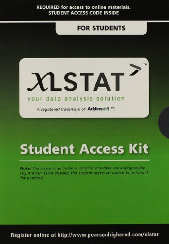 XLStat for Pearson Education Access Code Card (9780321759320) by Addinsoft