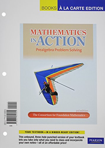 9780321759559: Mathematics in Action: Prealgebra Problem Solving