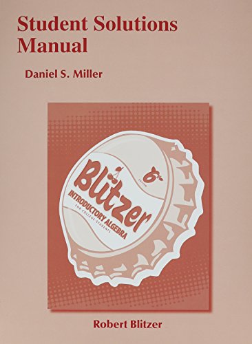 Imagen de archivo de Student Solutions Manual for Introductory Algebra for College Students a la venta por Better World Books: West