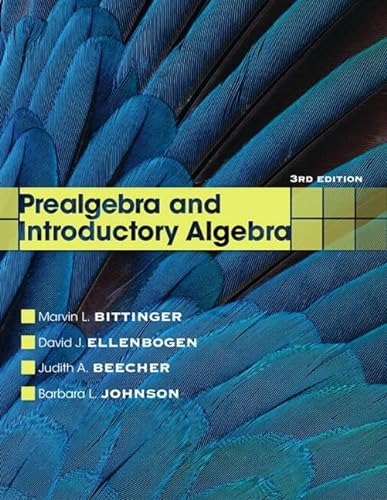 Prealgebra and Introductory Algebra plus MyLab Math/MyLab Statistics -- Access Card Package (3rd Edition) (9780321760197) by Bittinger, Marvin L.; Ellenbogen, David J.; Beecher, Judith A.; Johnson, Barbara L.
