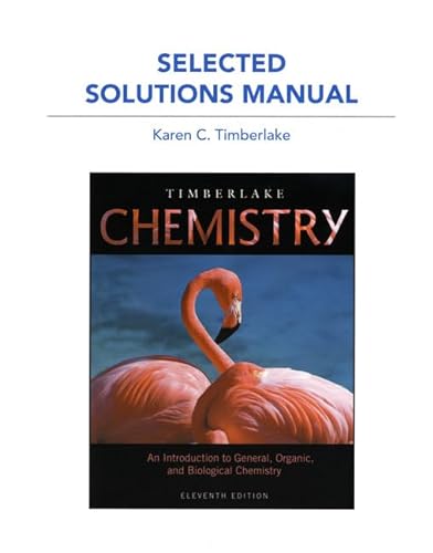 Beispielbild fr Selected Solution Manual for Chemistry: An Introduction to General, O zum Verkauf von Hawking Books