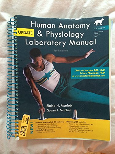 Stock image for Human Anatomy & Physiology Laboratory Manual, Cat Version, Update (10th Edition) for sale by Wonder Book