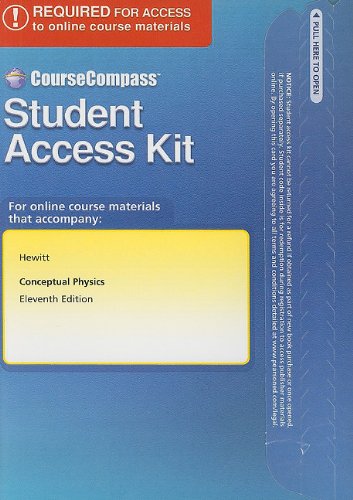 CourseCompass Student Access Code Card for Conceptual Physics (11th Edition) (9780321765772) by Hewitt, Paul G.