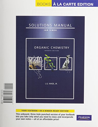 Imagen de archivo de Organic Chemistry Student Solutions Manual, Books a la Carte Edition (7th Edition) a la venta por HPB-Red