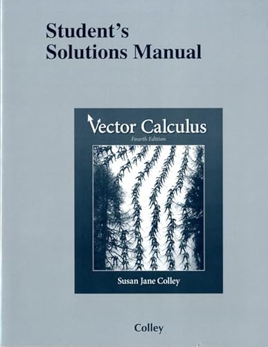 Stock image for Student's Solutions Manual for Vector Calculus for sale by SecondSale