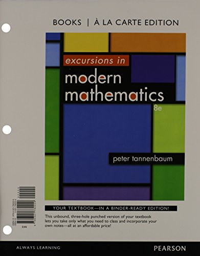 Imagen de archivo de Excursions in Modern Mathematics, Books a la Carte Edition a la venta por Better World Books