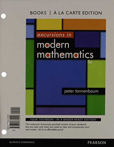 Stock image for Excursions in Modern Mathematics, Books a la Carte Edition for sale by Better World Books