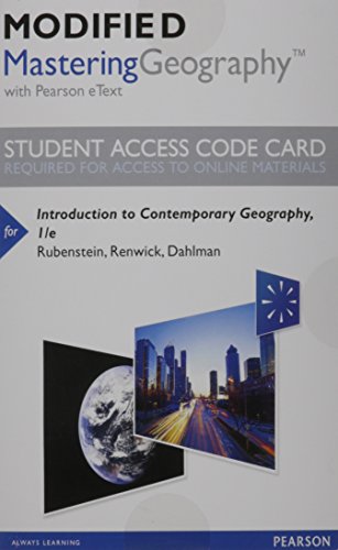 9780321782465: Introduction to Contemporary Geography -- Modified Mastering Geography with Pearson eText Access Code