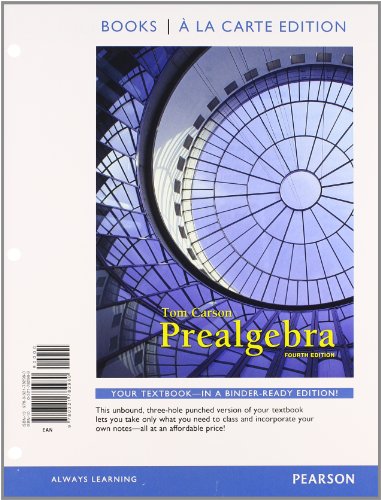 Stock image for Prealgebra, Books a la Carte Edition for sale by HPB-Red