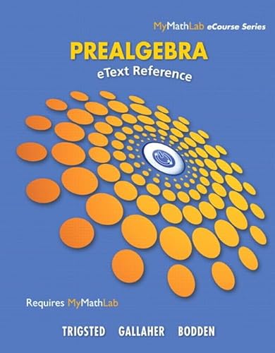 Stock image for eText Reference for Trigsted/Gallaher/Bodden Prealgebra for sale by BookHolders