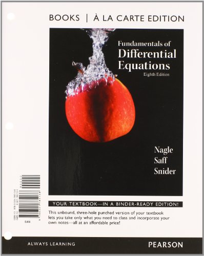 Beispielbild fr Fundamentals of Differential Equations, Books a la Carte Edition (8th Edition) zum Verkauf von The Book Cellar, LLC