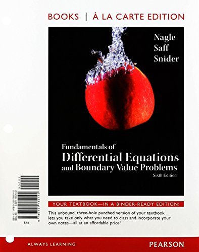 Beispielbild fr Fundamentals of Differential Equations and Boundary Value Problems: Books a La Carte Edition zum Verkauf von Buchpark