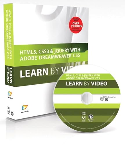 Beispielbild fr HTML5, CSS3, and jQuery with Adobe Dreamweaver CS5.5 Learn by Video zum Verkauf von Patrico Books