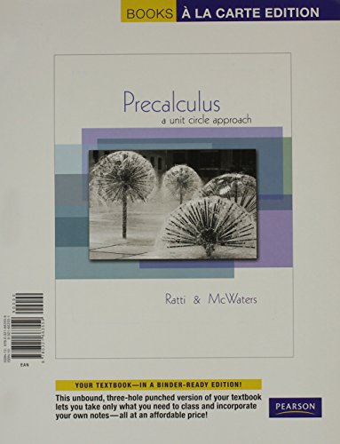 9780321790620: Precalculus: A Unit Circle Approach (Books a la Carte)