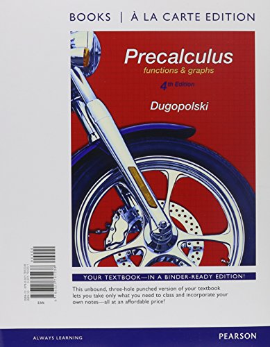 Precalculus: Functions and Graphs (9780321791238) by Dugopolski, Mark