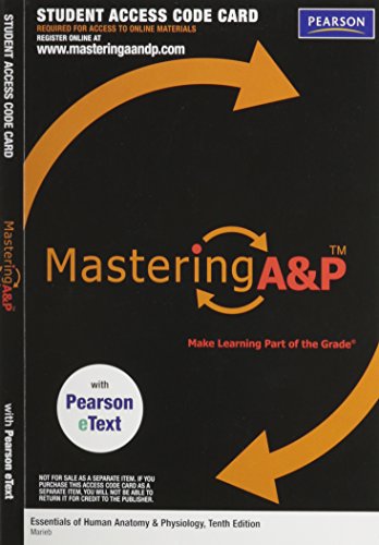 Imagen de archivo de MasteringA&P with Pearson Etext - Valuepack Access Card - for Essentials of Human Anatomy & Physiology (ME Component) a la venta por SecondSale