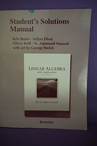 Imagen de archivo de Student Solutions Manual for Linear Algebra With Applications a la venta por Revaluation Books