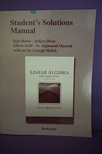 Stock image for Student Solutions Manual for Linear Algebra With Applications for sale by Revaluation Books