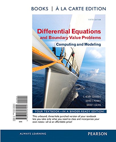 9780321797025: Differential Equations and Boundary Value Problems: Computing and Modeling
