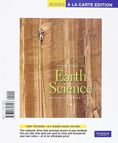 Foundations of Earth Science, Books a la Carte Plus MasteringGeology with eText -- Access Card Package (6th Edition) (9780321808653) by Lutgens, Frederick K.; Tarbuck, Edward J.; Tasa, Dennis G.