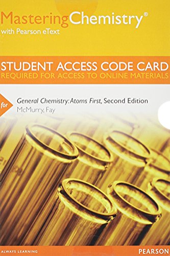 Stock image for Mastering Chemistry with Pearson eText -- Standalone Access Code Card -- for General Chemistry: Atoms First (2nd Edition) for sale by SecondSale