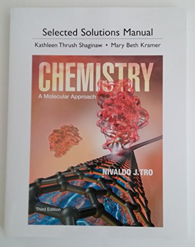 Beispielbild fr Selected Solutions Manual for Chemistry: A Molecular Approach, 3rd Edition zum Verkauf von Orion Tech
